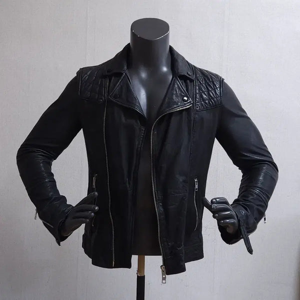 [BUNJANG] All Saints Leather Biker Jacket (95) / 올세인츠 가죽점퍼 바이크자켓 95 공용
