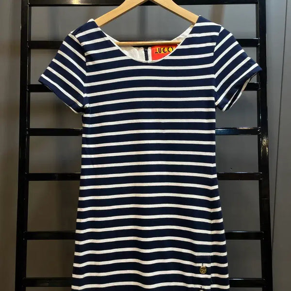 [BUNJANG] Lucky Chouette Navy Stripe Dress / [36] 럭키슈에뜨(Lucky Chouette) 네이비 스트라이프 원피스