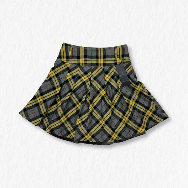 [BUNJANG] LeShop Yellow Check Skirt / 르샵 옐로우체크 스커트