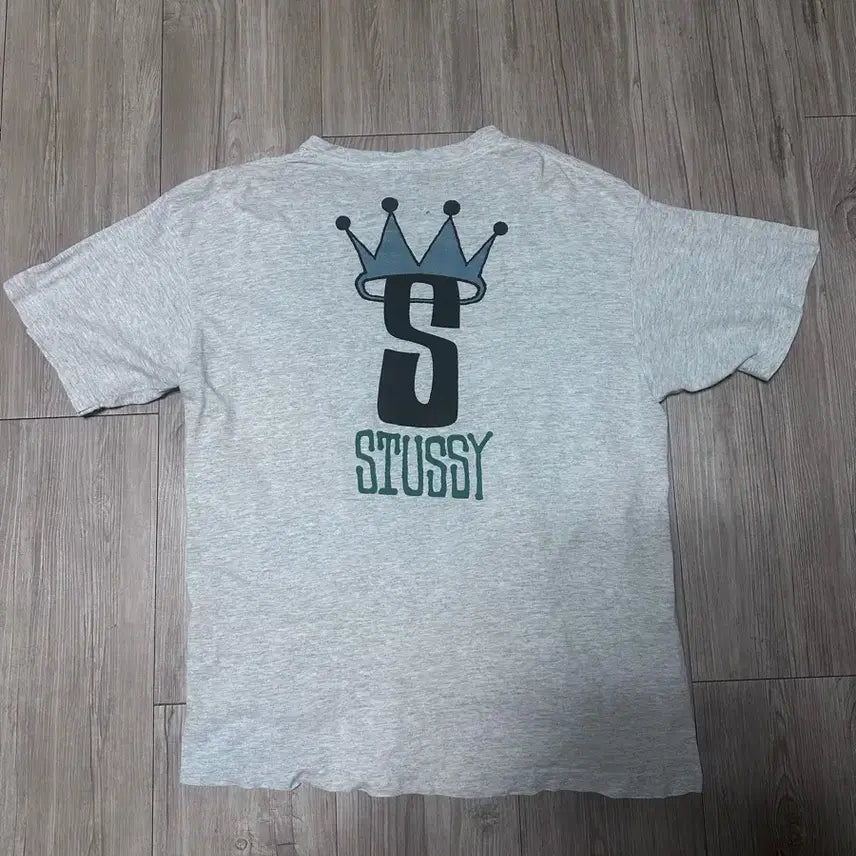 [BUNJANG] Vintage Stussy Heather Grey T-Shirt XL MADE IN USA / 빈티지 스투시 반팔티 헤더 그레이 XL MADE IN USA
