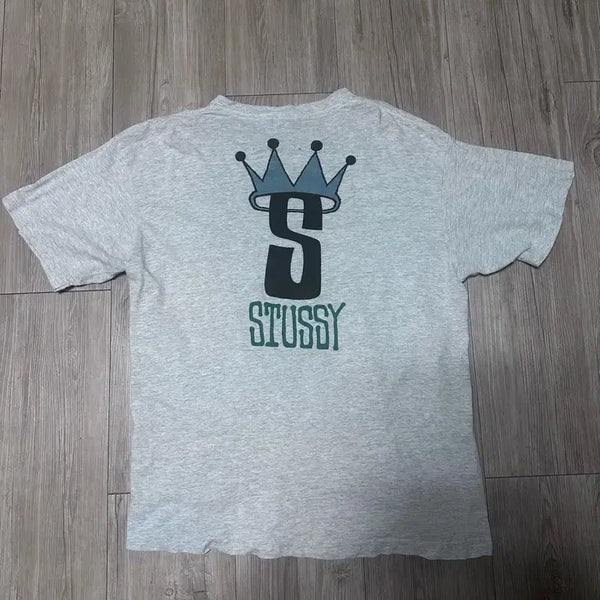 [BUNJANG] Vintage Stussy Heather Grey T-Shirt XL MADE IN USA / 빈티지 스투시 반팔티 헤더 그레이 XL MADE IN USA