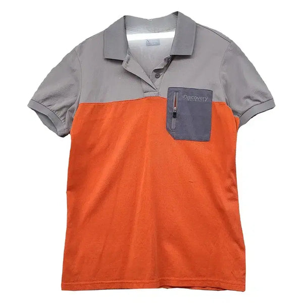 [BUNJANG] Discovery Expedition Orange Functional Short-Sleeve Polo Shirt / 디스커버리 오렌지 기능성 반팔 카라티 100