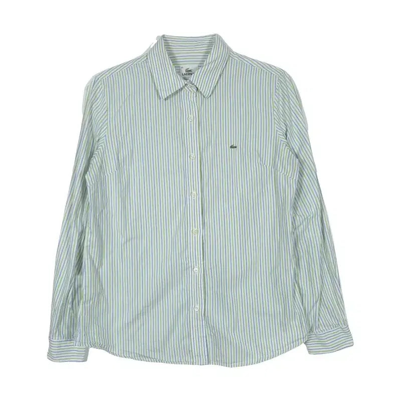 [BUNJANG] Lacoste Pastel Stripe Long Sleeve Shirt - Size M / 라코스테 파스텔 스트라이프 긴팔 셔츠 M