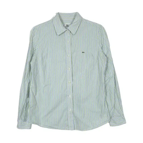 [BUNJANG] Lacoste Pastel Stripe Long Sleeve Shirt - Size M / 라코스테 파스텔 스트라이프 긴팔 셔츠 M