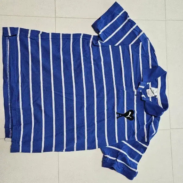 [BUNJANG] Ami x Puma Collaboration Striped Logo Polo T-Shirt / 아미 푸마 반팔 카라티 정품