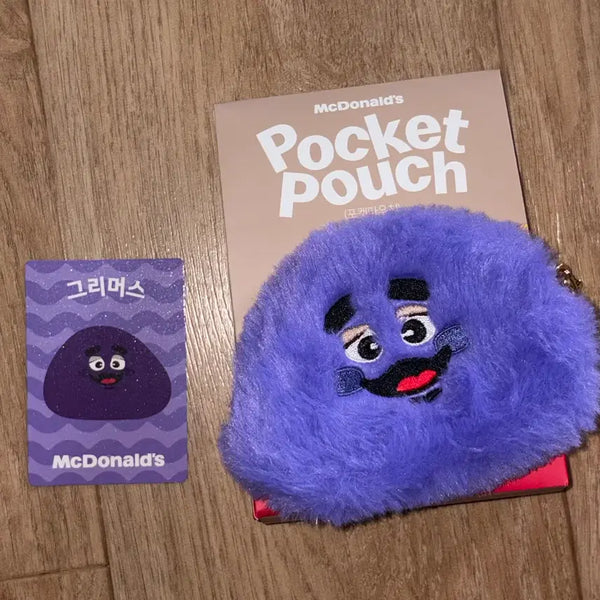 [BUNJANG] McDonald's Grimace Pouch Pocket Pouch Keychain / 맥도날드 그리머스 파우치 포켓파우치 키링 해피밀