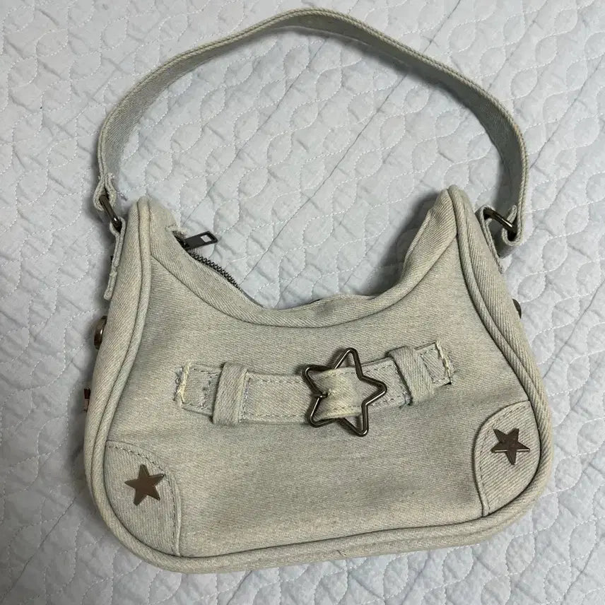 [BUNJANG] Denim Star Shoulder Bag / 데님 별 숄더백