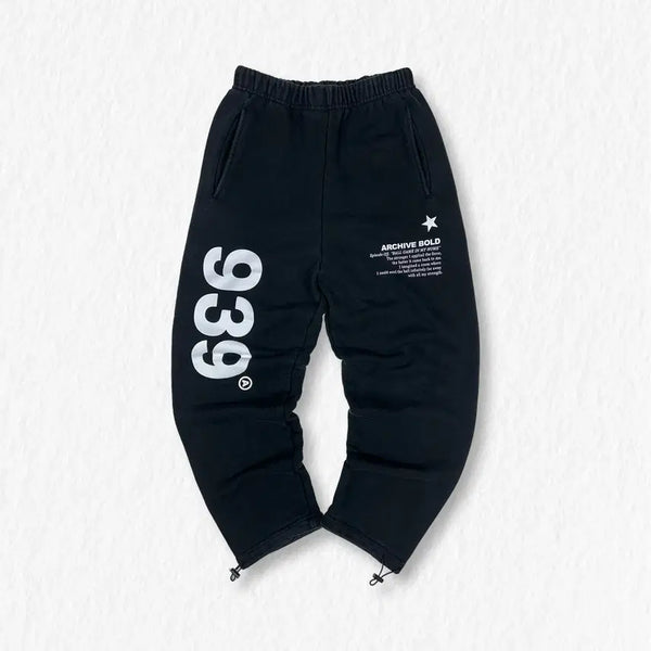 [BUNJANG] Archive Bold Big Logo Sweatpants Black / 아카이브볼드 빅로고 스웻팬츠 블랙
