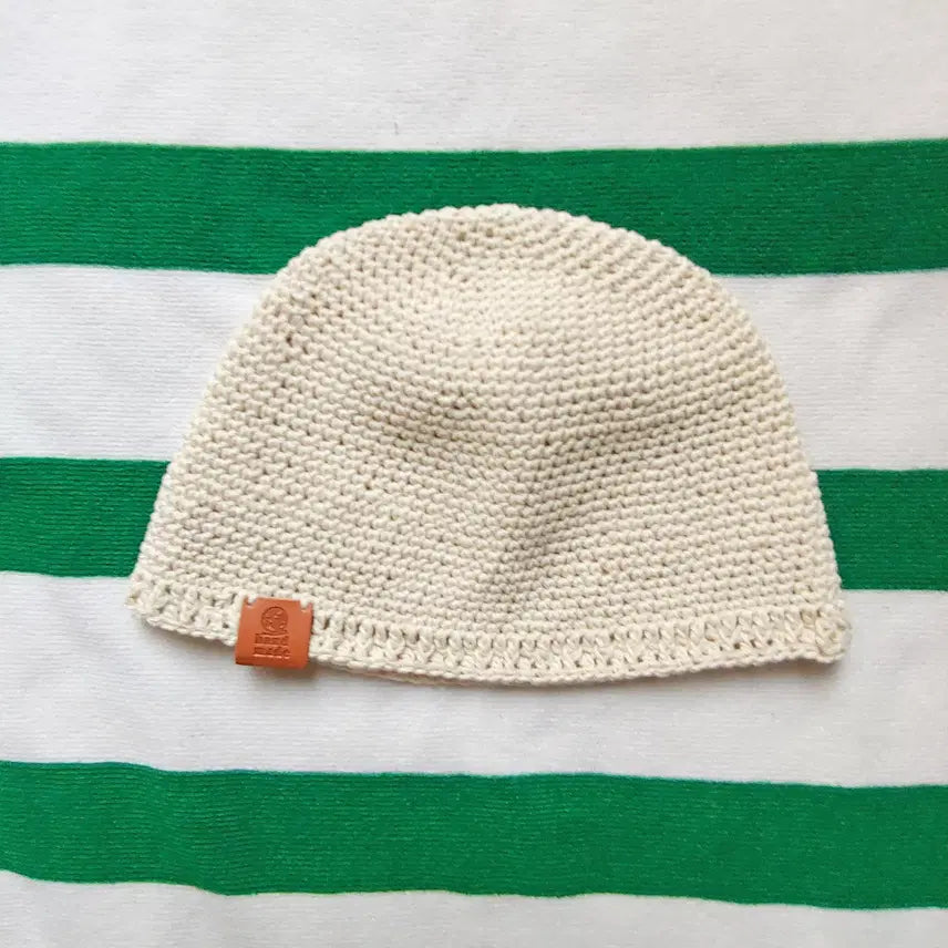 [BUNJANG] Handmade Crochet Beanie Ivory / 핸드메이드 크로셰 비니 (아이보리)