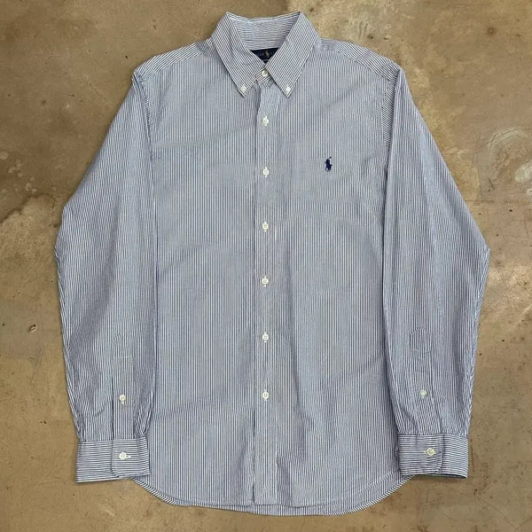 [BUNJANG] Polo Ralph Lauren Seersucker Stripe Shirt Medium / 폴로랄프로렌 시어서커 스트라이프 셔츠 M