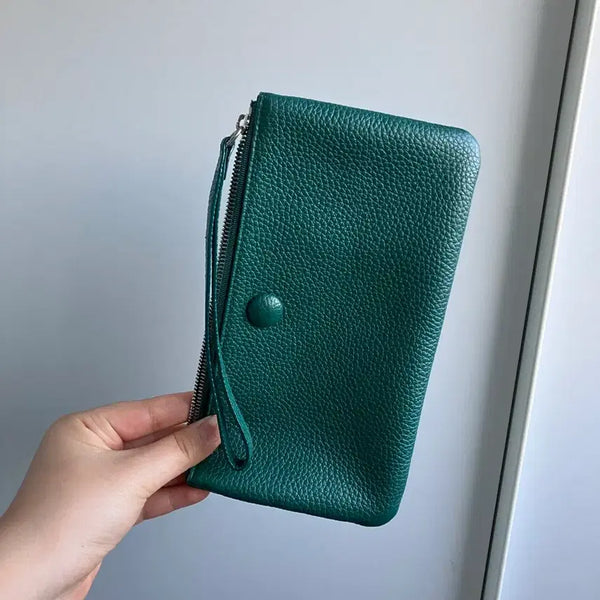 [BUNJANG] Bonggeut Pebble Leather Tall Pouch / 봉긋 가죽 페블 tall 파우치