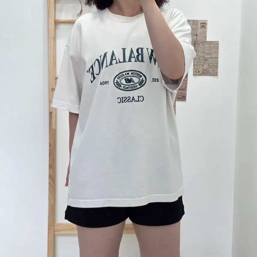 [BUNJANG] New Balance Classic Short Sleeve T-Shirt White (L) / [프립]L/뉴발란스 클래식 반팔 티셔츠 화이트