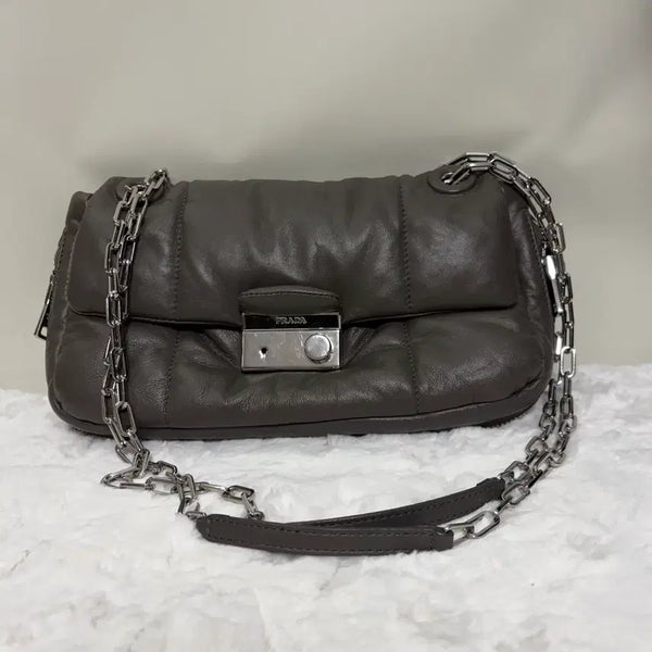 [BUNJANG] Prada Quilted Chain Shoulder Bag / 프라다 퀄팅 체인 숄더백