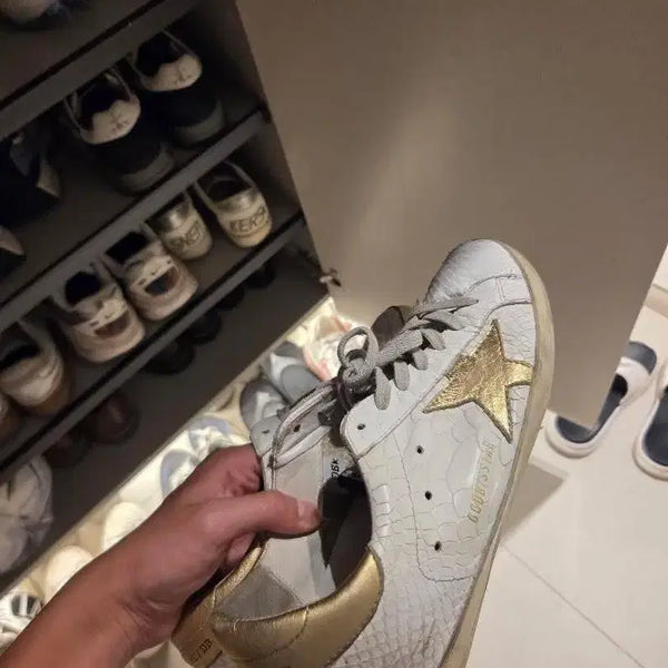 [BUNJANG] Golden Goose Superstar Sneakers White Leather Snake Pattern / 골든구스