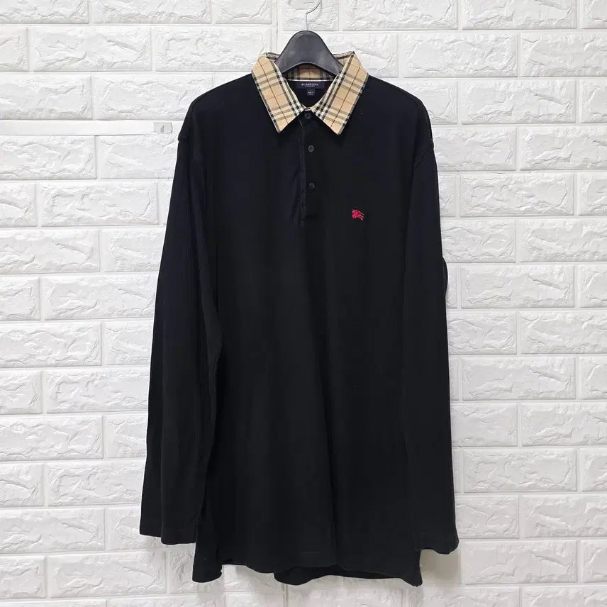 [BUNJANG] Burberry London Black Collar T-shirt / L 버버리 런던 블랙 카라 티 E97