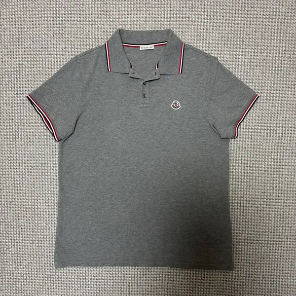 [BUNJANG] Moncler Grey L Size Polo T-Shirt / [L Size] 몽클레어 카라티
