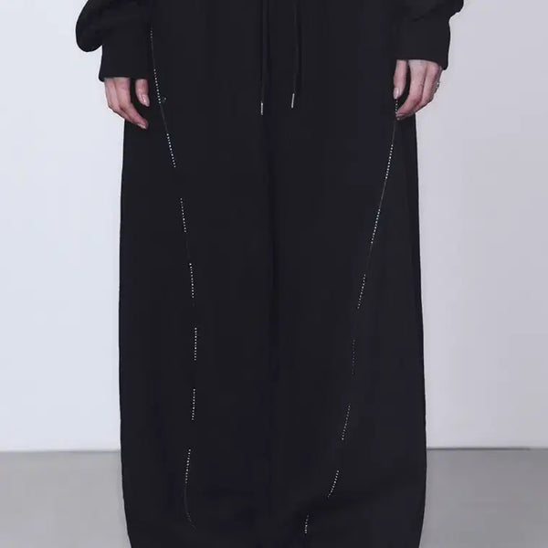 [BUNJANG] TMB Logo Piping Sweat Pants Black (Short Version) / TMB Logo Piping Sweat Pants 블랙 (숏버전)