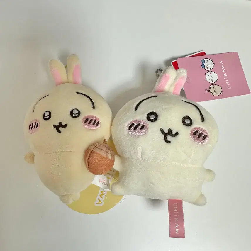 [BUNJANG] Monchouchou Usagi Stress Ball & Acorn Plush Keychain Set / (새상품) 먼작귀 우사기 스트레스볼 콩눈 인형 키링 세트