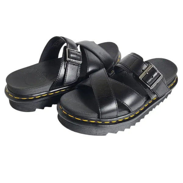 [BUNJANG] Dr. Martens Ryker Brando Leather Buckle Sandals Black / 240) Dr.martens 닥터마틴 라이커 브란도 레더 버클 샌들 블랙
