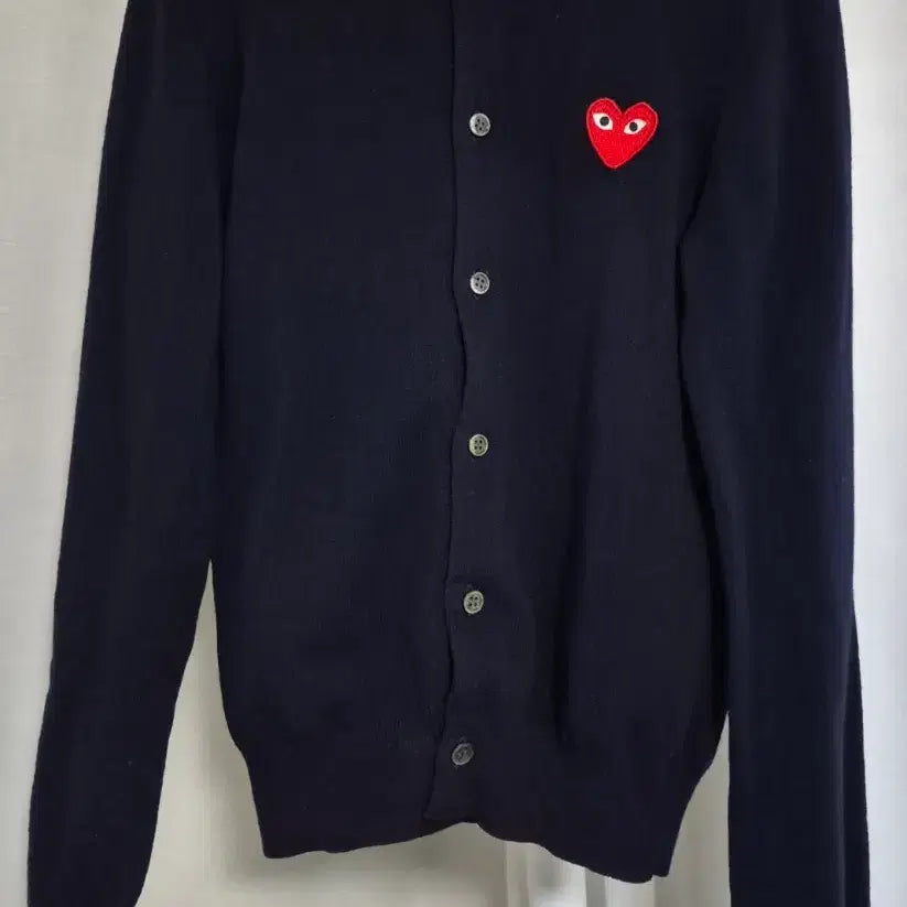 [BUNJANG] Comme des Garçons PLAY Navy Cardigan / 꼼데가르송 플레이 가디건 네이비