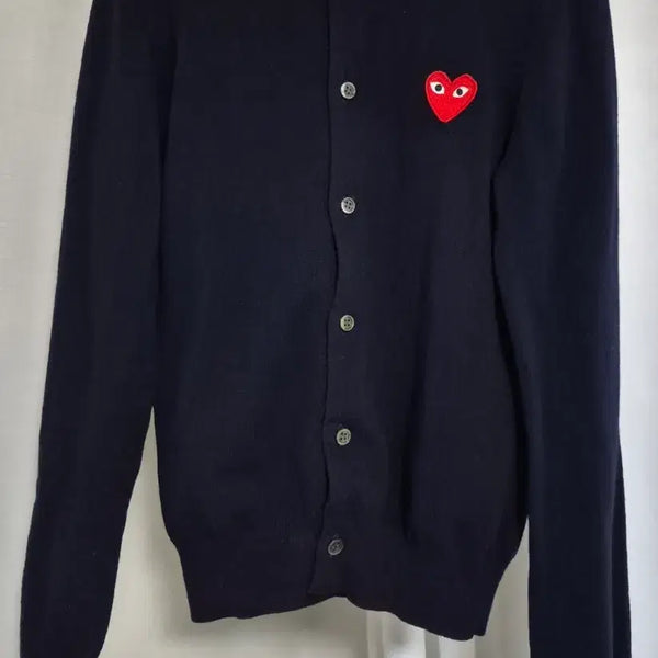 [BUNJANG] Comme des Garçons PLAY Navy Cardigan / 꼼데가르송 플레이 가디건 네이비