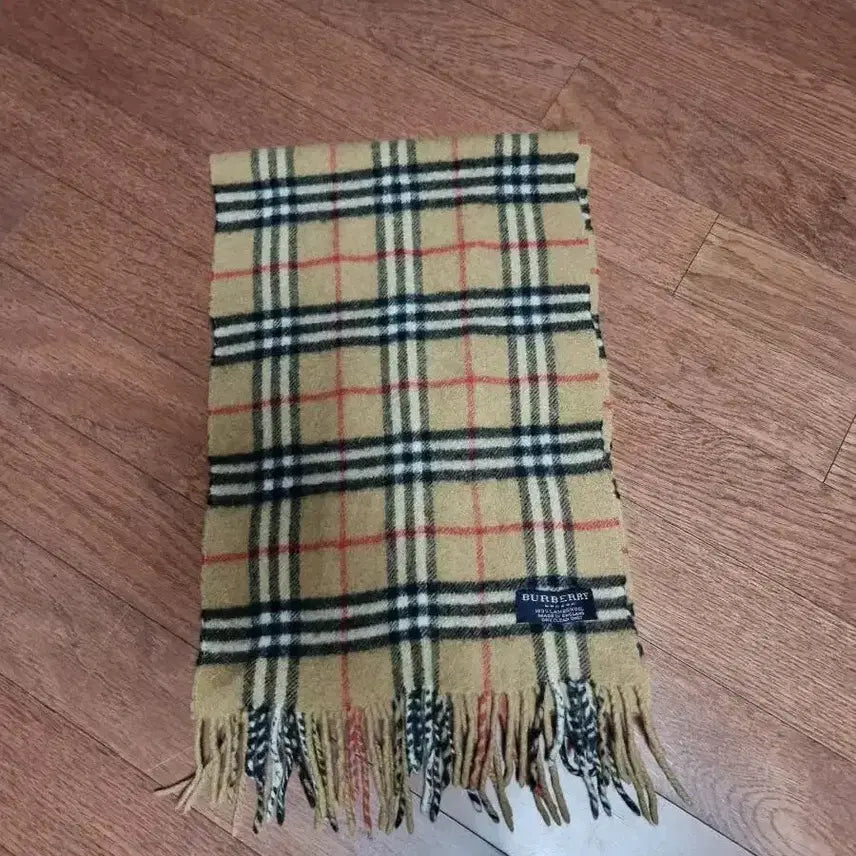 [BUNJANG] Burberry Check Wool Scarf Beige / 버버리 목도리 체크 머플러 베이지 울 정품
