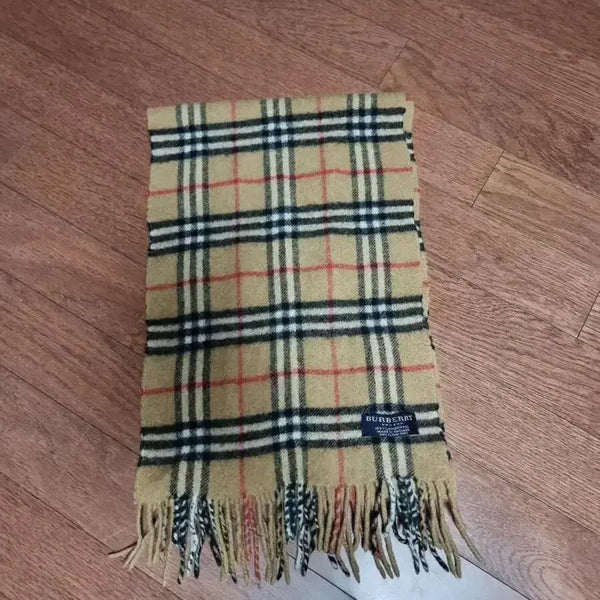 [BUNJANG] Burberry Check Wool Scarf Beige / 버버리 목도리 체크 머플러 베이지 울 정품