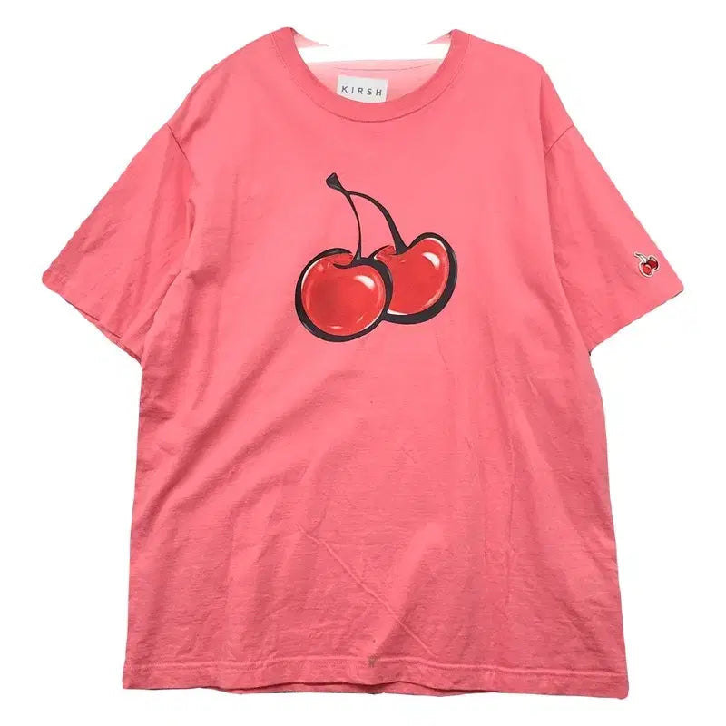 [BUNJANG] Kirsh Printing Short Sleeve T-Shirt Pink / 키르시 프린팅 핑크 반팔티 1