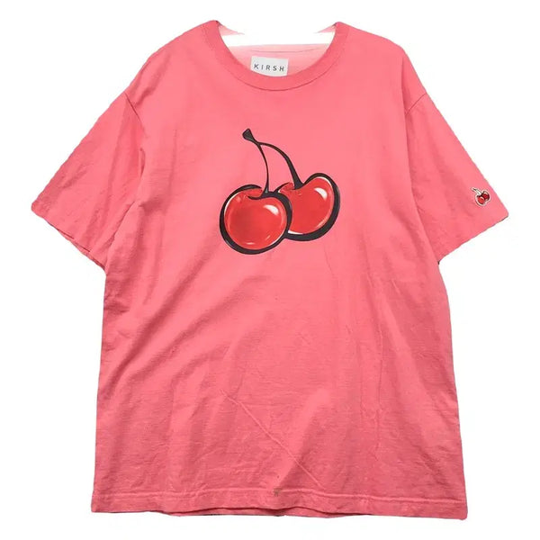 [BUNJANG] Kirsh Printing Short Sleeve T-Shirt Pink / 키르시 프린팅 핑크 반팔티 1