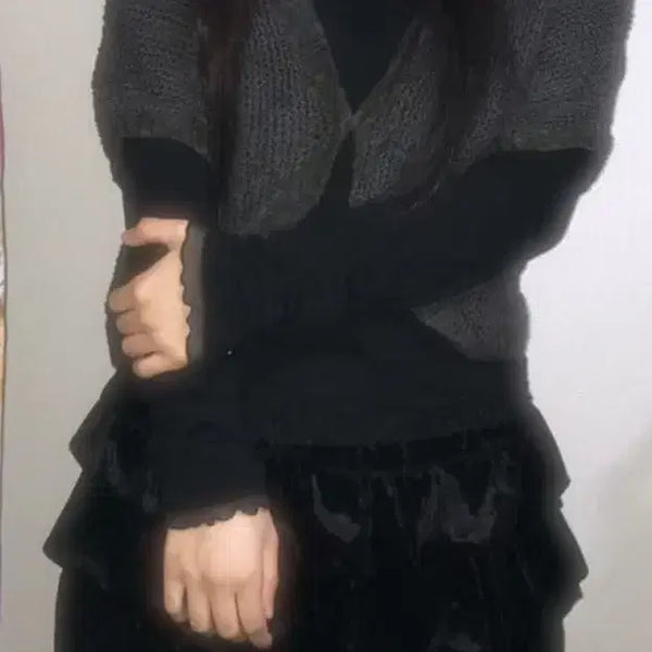 [BUNJANG] Axes Femme Lace Top & Bolero Cardigan Set / 엑시즈팜 레이스탑 & 볼레로 가디건 세트