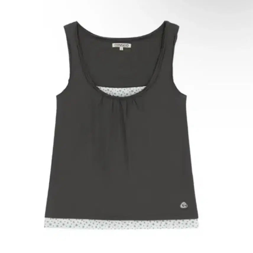 [BUNJANG] KOSEIO DUDU Sleeve Charcoal Tank Top / 코이세이오 두두 슬리브 차콜 나시
