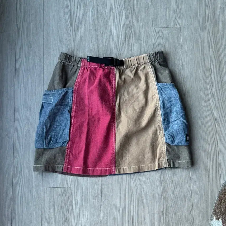 [BUNJANG] Manastrash Patchwork Mini Skirt / Manastrash 빈티지 패치워크 미니 스커트