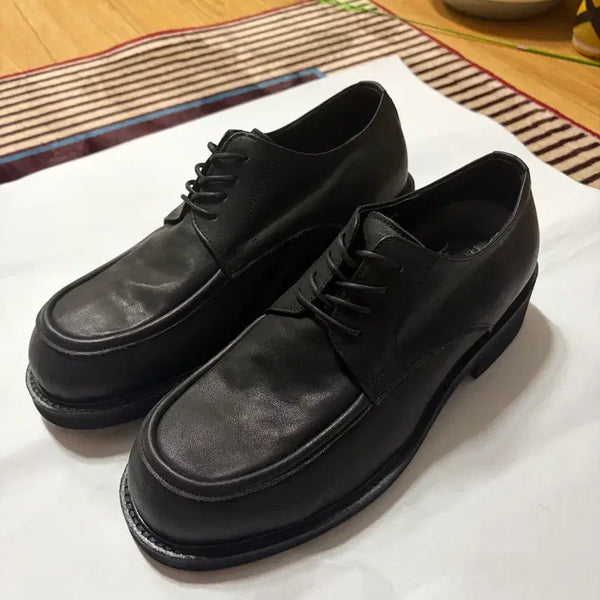 [BUNJANG] Romantic Move x SakHyung U-Tip Height-Increasing Derby Shoes / 로맨틱무브 x 삭형 유팁 키높이 더비