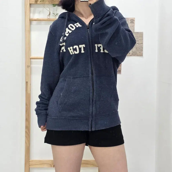 [BUNJANG] Abercrombie & Fitch Navy Hoodie Zip-Up Jacket (M) / [프립]M/아베크롬비 후드집업 네이비