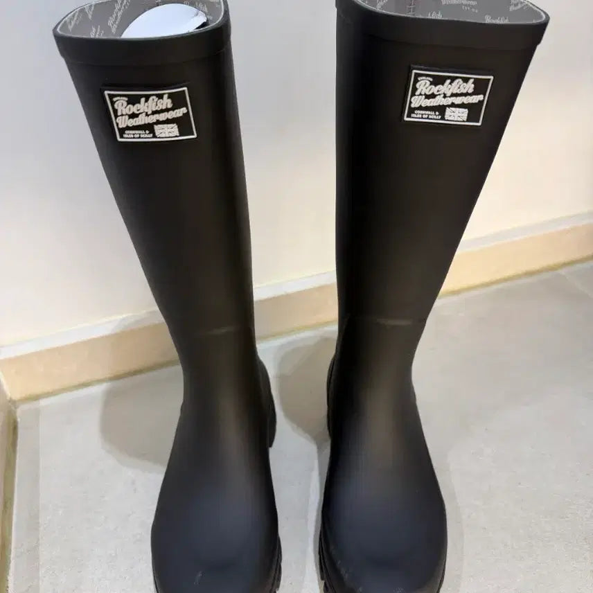[BUNJANG] Rockfish Platform Rain Boots Long - Black (UK 3.5) / 락피쉬 레인부츠 230 (택포)