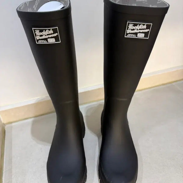 [BUNJANG] Rockfish Platform Rain Boots Long - Black (UK 3.5) / 락피쉬 레인부츠 230 (택포)