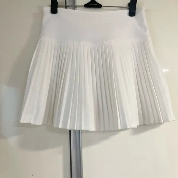 [BUNJANG] White Pleated Mini Skirt / 화이트 플리츠 스커트 미니 치마