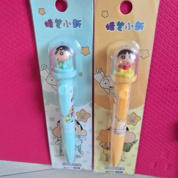 [BUNJANG] Crayon Shin-chan Gel Pen Set (0.5mm) / 짱구는못말려 펜 0.5mm 하늘색/노란색 2개세트