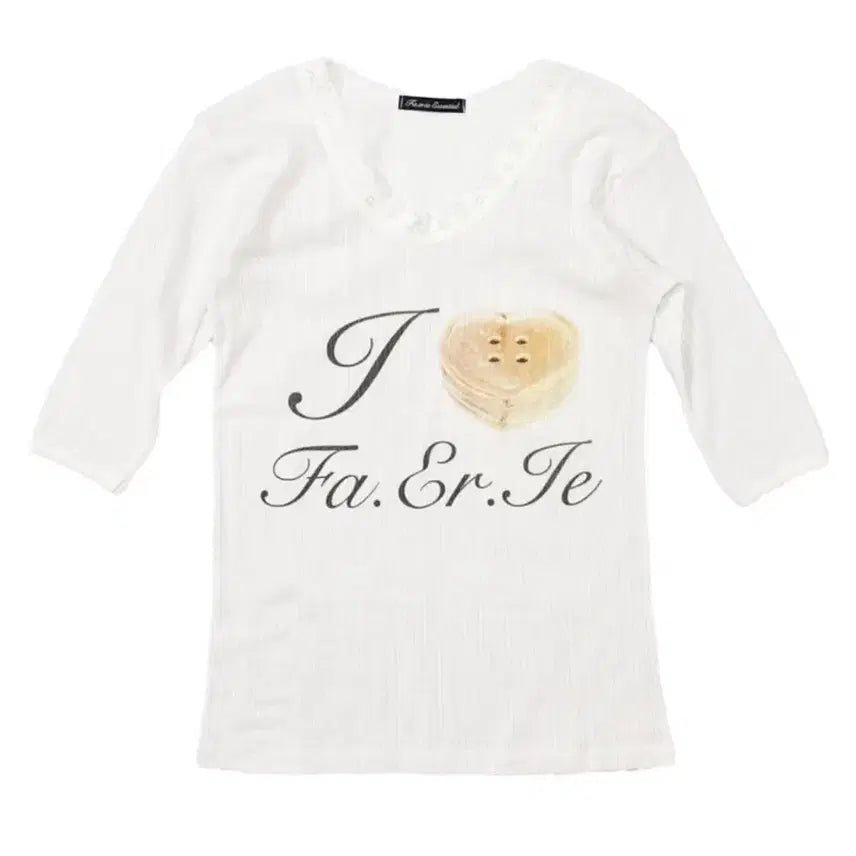 [BUNJANG] Shop Fairy Lace T-Shirt Ivory / 샵페어리 레이스 티셔츠