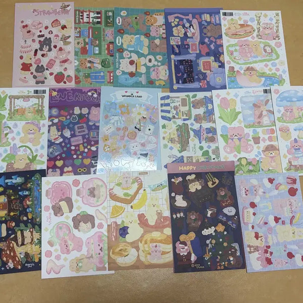 [BUNJANG] YongXYoung Character Seal Stickers Bundle Set / 다꾸 영엑스영 캐릭터 씰스티커 일괄 판매합니다!