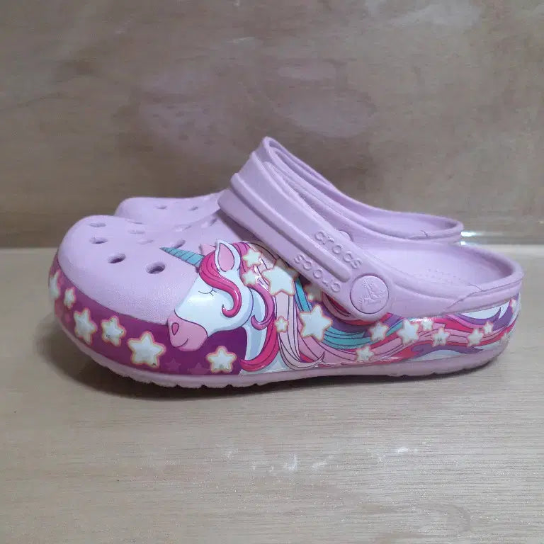 [BUNJANG] Crocs Pink Kids Sandals / 후루룩구제2 200 크록스 핑크 키즈 아동화 샌들 260712