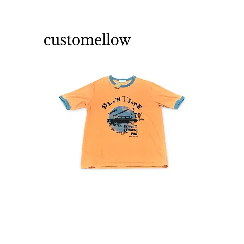 [BUNJANG] Customellow Ringer Short-Sleeve T-Shirt / (100)커스텀멜로우 링거 반팔