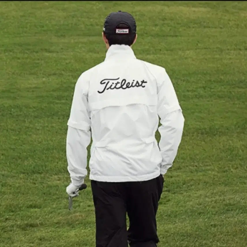 [BUNJANG] Titleist White Windbreaker Jacket (Size 95-100) / 타이틀리스트 화이트 바람막이 자켓 95~100 가슴단면 52