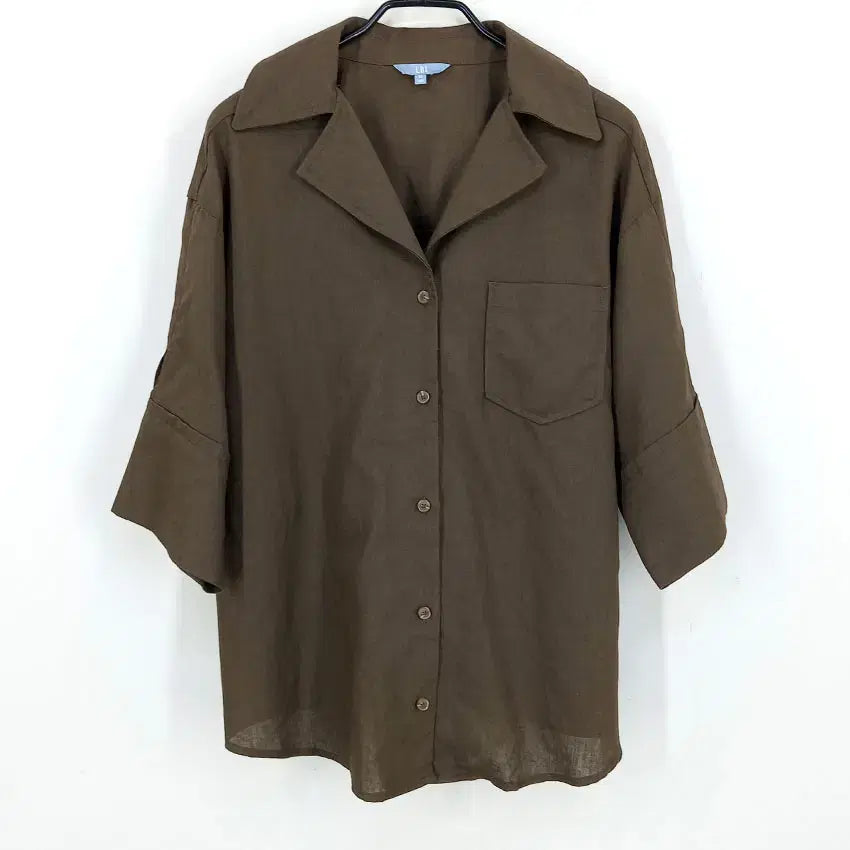 [BUNJANG] LBL Women's Summer 100% Cotton Short-Sleeve Shirt Brown / 엘비엘 여성 여름 마100 반팔셔츠 브라운90 (HU45862)