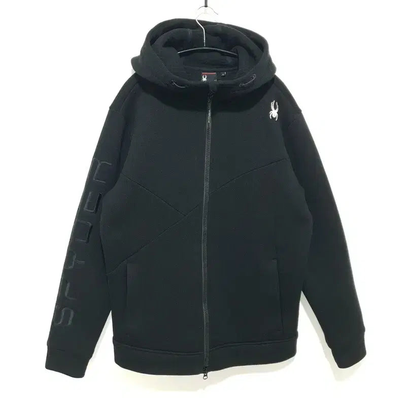 [BUNJANG] Spider Fleece Knit Zip-Up Hoodie L / 스파이더 기모 플리스 니트 후드 집업 L_W0702