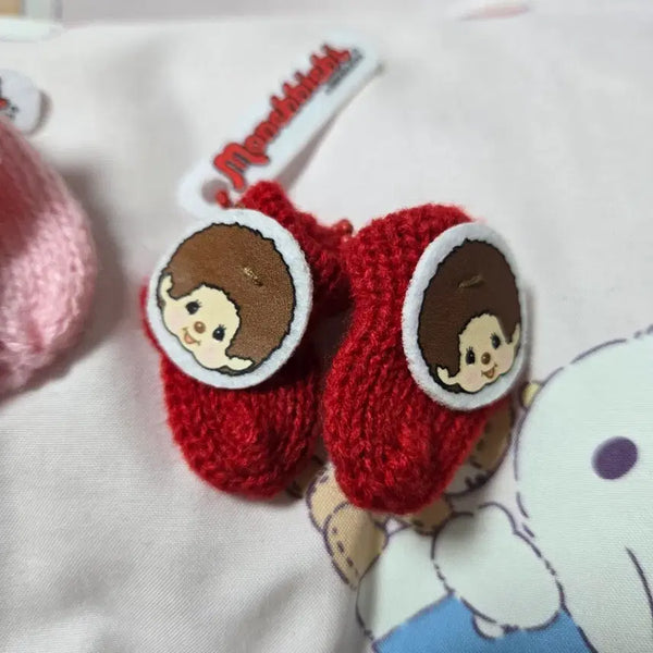 [BUNJANG] Monchhichi Socks Gacha Red / 몬치치 양말 가챠 레드