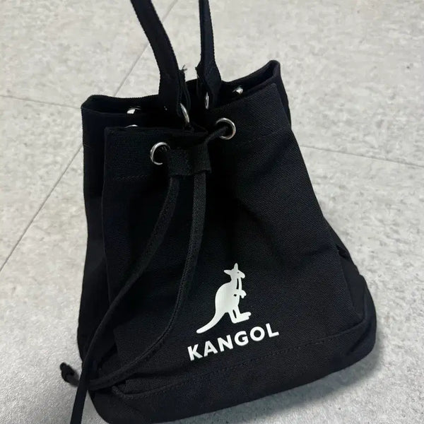 [BUNJANG] Kangol Bucket Bag Black / 캉골 복조리백 블랙