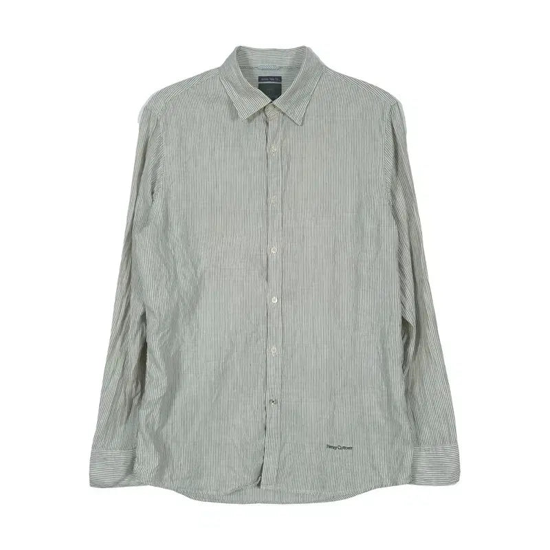 [BUNJANG] Henry Cotton's Italian Slim Fit Pinstripe Long Sleeve Shirt - Men's M / 헨리코튼 이탈리안 슬림핏 잔스트라이프 셔츠 M