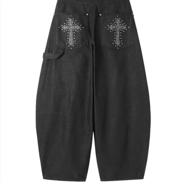 [BUNJANG] Develop Korea Gothic Cross Jeans Black / Develop Korea Gothic Cross Jeans Black