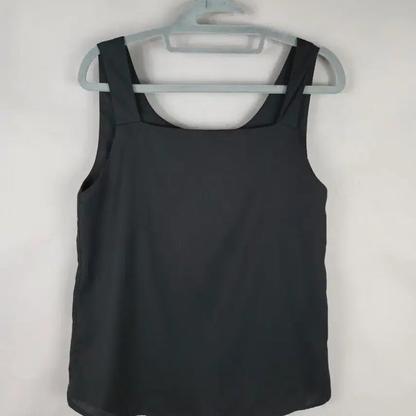 [BUNJANG] ririanco Chiffon Sleeveless Blouse Black Size 1 / [무료배송]리리앤코 1 쉬폰 민소매 나시 블라우스 블랙